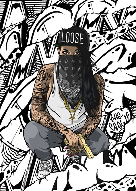 Cool Gangster Wallpapers Feel free to use these Cool Gangster images as a background for your PC, laptop, Android phone, iPhone or tablet. . Girl gangster wallpaper cartoon